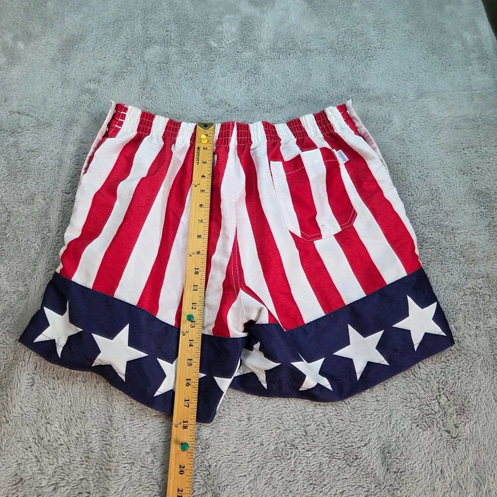 Chubbies Snap Side Shorts Mens XXL American Flag Stars Stripes Red White Blue US